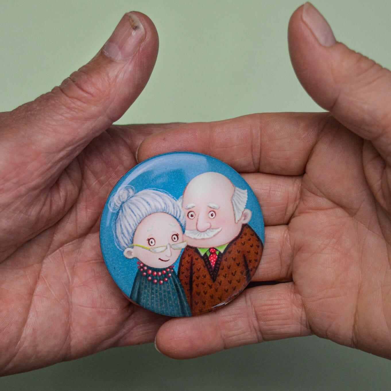 Einzelner Magnet. Großeltern: Gisela & Helmut